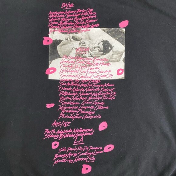 H&M Divided Black Pink Shawn Mendez Graphic Tour Sweatshirt Hoodie L - Picture 4 of 15